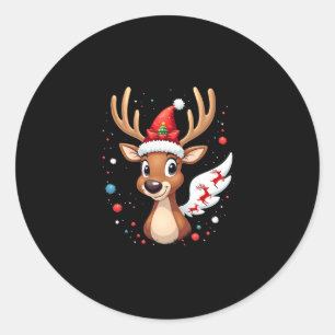 christmas Reindeer (5) Classic Round Sticker