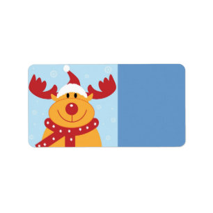 Christmas Reindeer Address Label