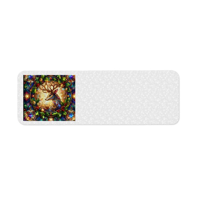Christmas Reindeer Address Labels (Front)