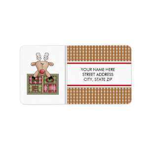 Christmas Reindeer Address Mailing Labels