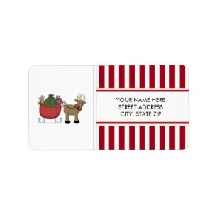 Christmas Reindeer Address Mailing Labels