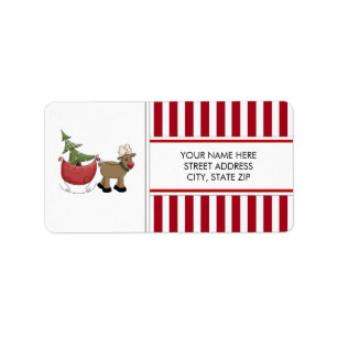 Christmas Reindeer Address Mailing Labels