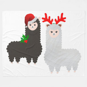 christmas reindeer alpacas blanket
