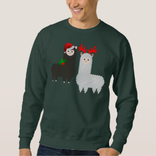 christmas reindeer alpacas sweatshirt