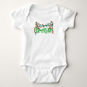 Christmas Reindeer Antlers Brother Baby Bodysuit