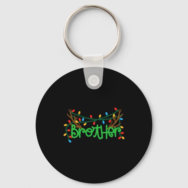 Christmas Reindeer Antlers Brother T Shirt  Key Ring (Front)