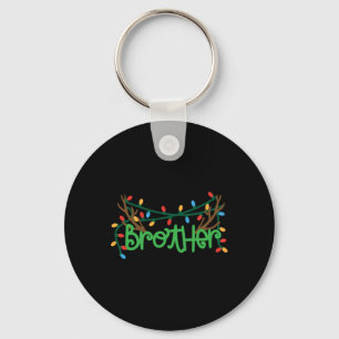 Christmas Reindeer Antlers Brother T Shirt Key Ring