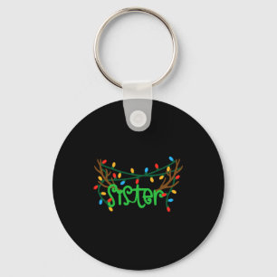 Christmas Reindeer Antlers Sister T Shirt Key Ring