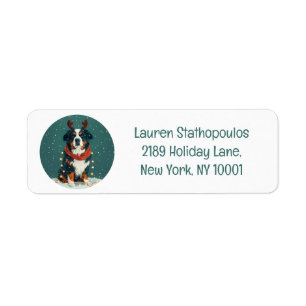Christmas Reindeer Bernese Mountain Dog