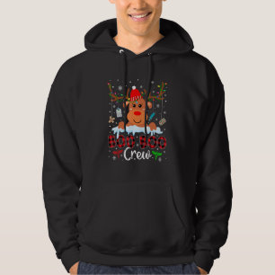 Christmas Reindeer Boo Boo Crew Nurse Buffalo Plai Hoodie