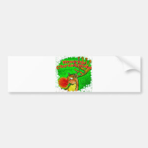 Christmas Reindeer Bumper Sticker
