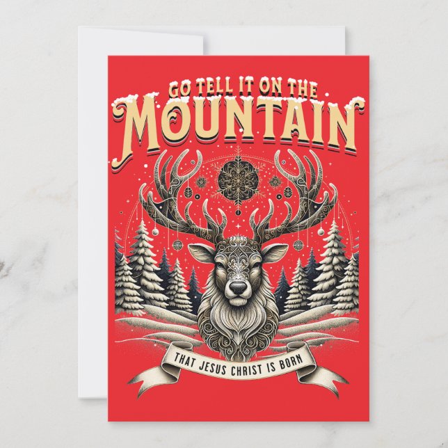 Christmas Reindeer Card (Front)