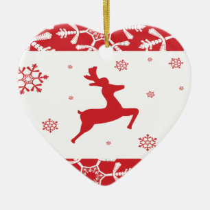 Christmas Reindeer Ceramic Tree Decoration