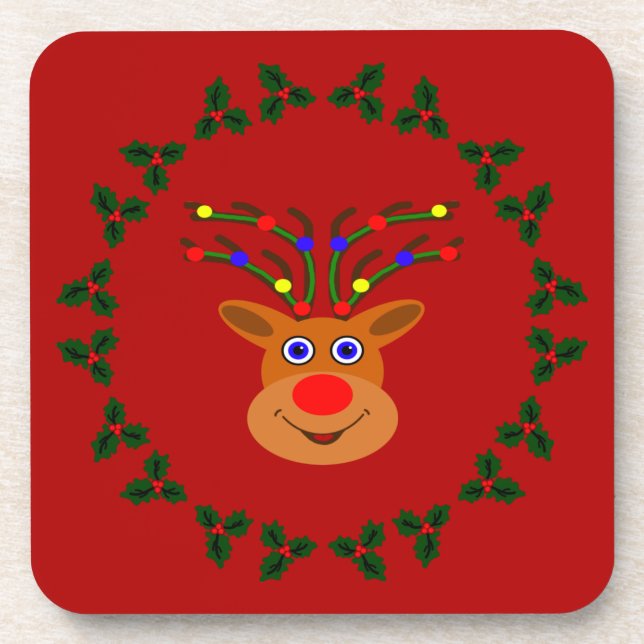 Christmas Reindeer Coasters (Front)