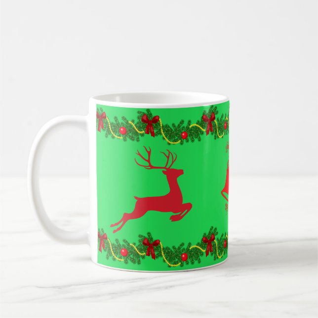 Christmas reindeer coffee mug (Left)