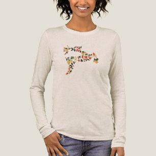 Christmas Reindeer Collage – Festive Holida Tri-Blend Shirt