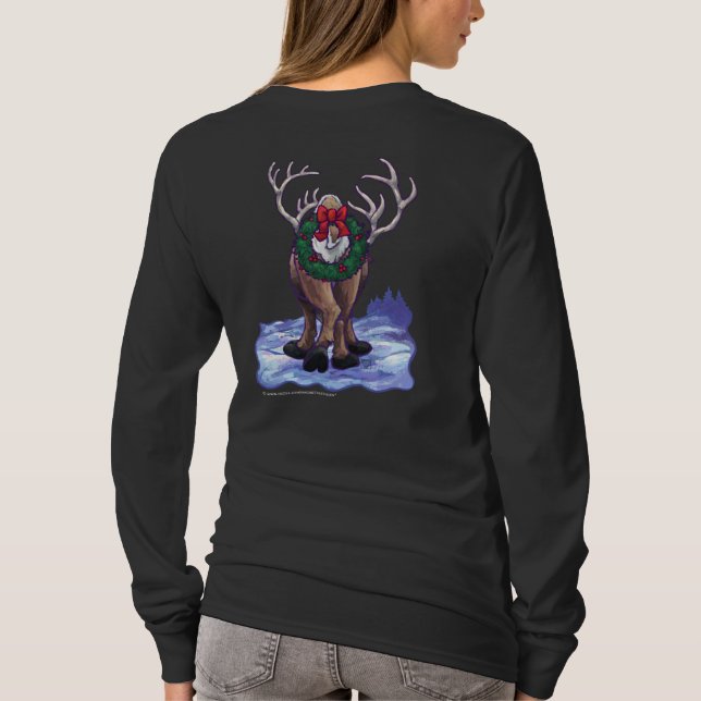 Christmas Reindeer Dark Shirt (Back)
