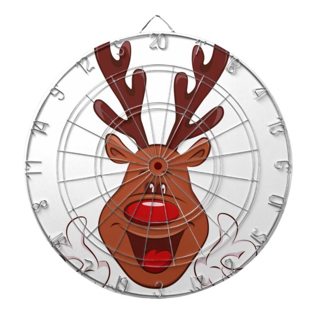Christmas Reindeer face Dartboard (Front)