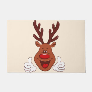 Christmas Reindeer face Doormat