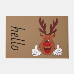 Christmas Reindeer face Doormat