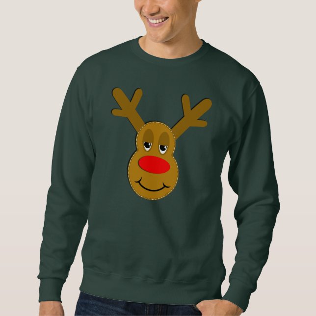 Christmas Reindeer Face Sweatshirt (Front)