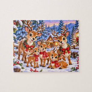 Christmas Reindeer Family Jigsaw Puzzle