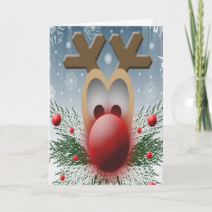 Christmas Reindeer Funny Holidays Humour Xmas Holiday Card