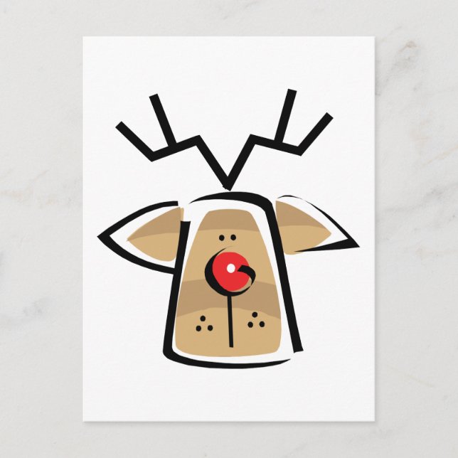 Christmas Reindeer Gift Holiday Postcard (Front)