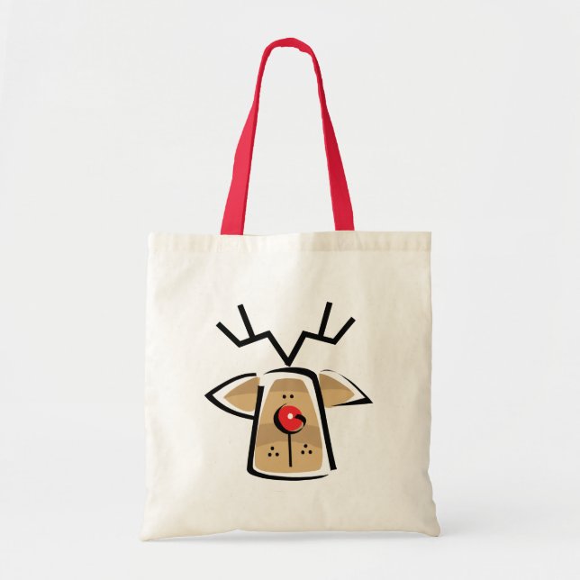 Christmas Reindeer Gift Tote Bag (Front)