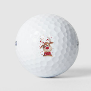 Christmas reindeer golf balls