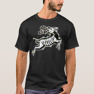 Christmas Reindeer Gothic Oddity Taidermy Skeleton T-Shirt