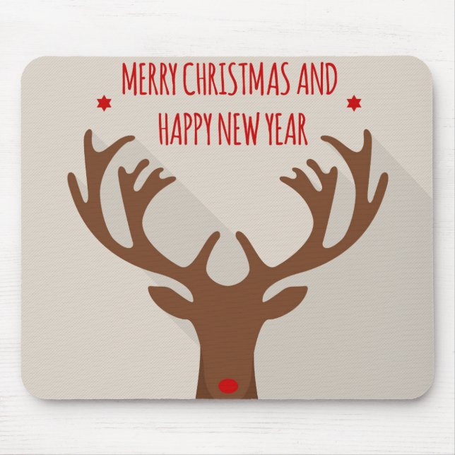 Christmas reindeer hip cool elk modern mouse pad (Front)
