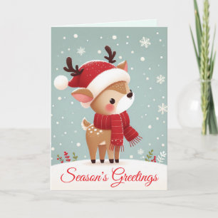 Christmas Reindeer Holiday Card