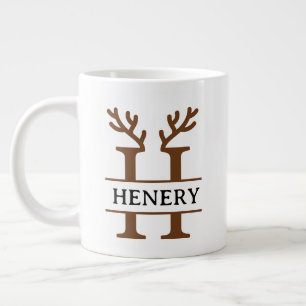 Christmas Reindeer holiday Mug, Custom winter  Large Coffee Mug