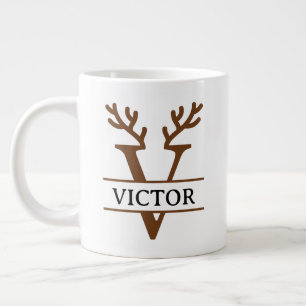 Christmas Reindeer holiday Mug, Custom winter  Large Coffee Mug