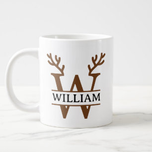 Christmas Reindeer holiday Mug, Custom winter  Large Coffee Mug
