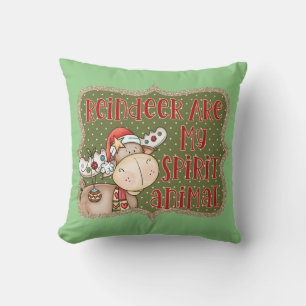 Christmas Reindeer Home Decor Cushion