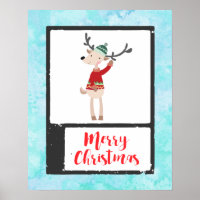 Christmas Reindeer In An Ugly Sweater Whimsical