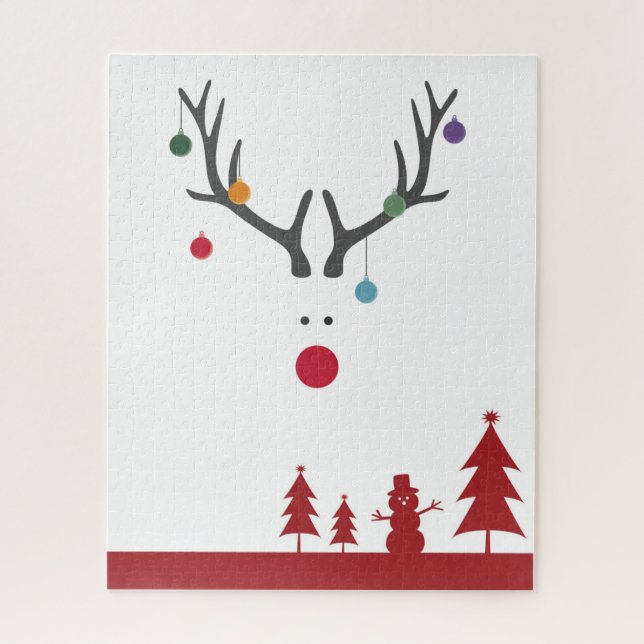 Christmas Reindeer Jigsaw Puzzle (Vertical)