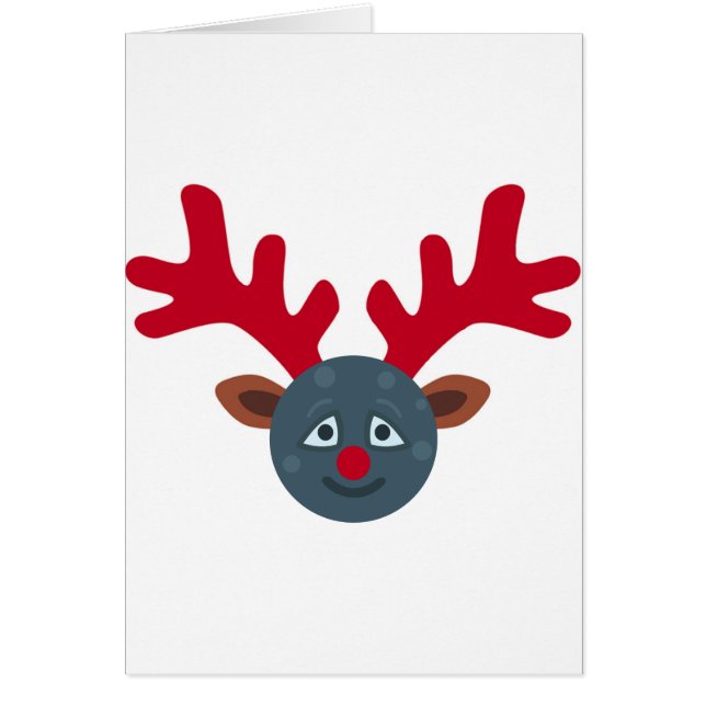 christmas reindeer moon emoji (Front)