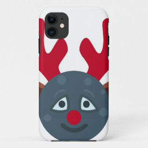 christmas reindeer moon emoji iPhone 11 case