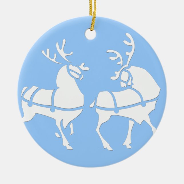 Christmas Reindeer Ornament Holiday Decorations (Front)