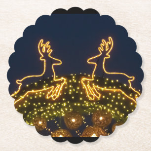 Christmas reindeer paper coaster