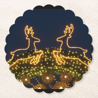 Christmas reindeer paper coaster