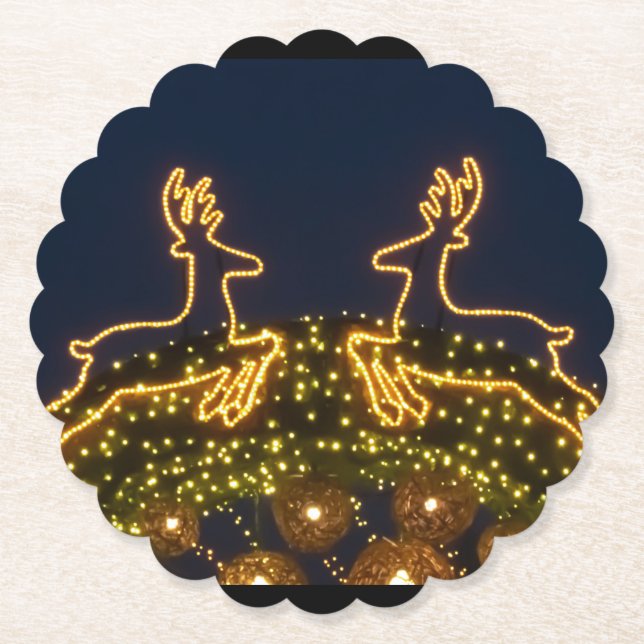 Christmas reindeer paper coaster (Front)