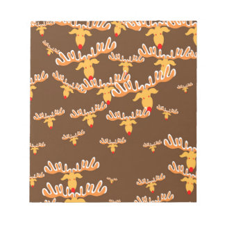 Christmas reindeer pattern notepad