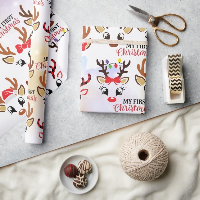 Christmas Reindeer Pattern  Wrapping Paper (Crafts)
