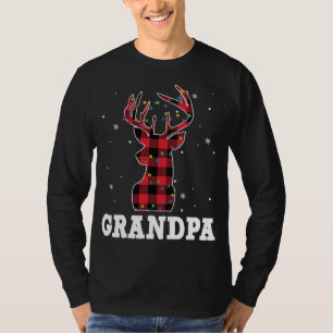 Christmas Reindeer Plaid Family Matching Pajama Gr T-Shirt