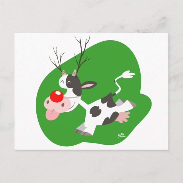 Christmas reindeer postcard (Front)