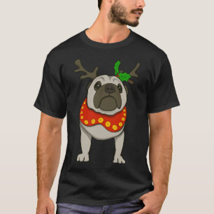 Christmas Reindeer Pug Classic 883 T-Shirt